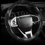 2026 New Bling Rhinestone Steering Wheel Cover, Trendy Non-Slip All Season Fits 99% US Family Cars, Ideal for Women Drivers