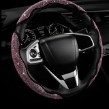 2026 New Bling Rhinestone Steering Wheel Cover, Trendy Non-Slip All Season Fits 99% US Family Cars, Ideal for Women Drivers