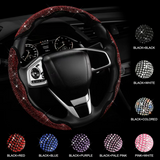 2026 New Bling Rhinestone Steering Wheel Cover, Trendy Non-Slip All Season Fits 99% US Family Cars, Ideal for Women Drivers