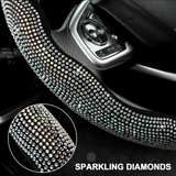 2026 New Bling Rhinestone Steering Wheel Cover, Trendy Non-Slip All Season Fits 99% US Family Cars, Ideal for Women Drivers